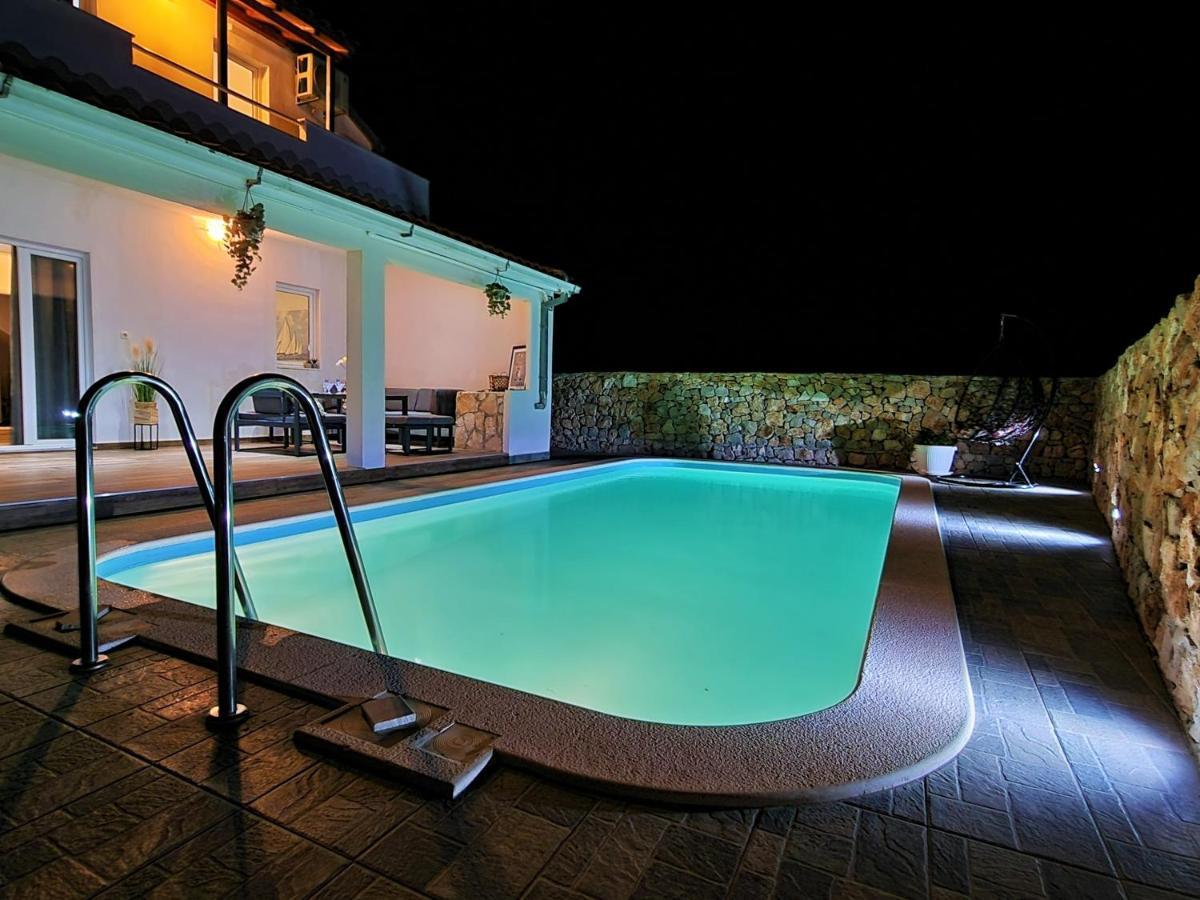 Anas Lagoon Holiday House With Pool At Azure Beach Drvenik Mali Zewnętrze zdjęcie